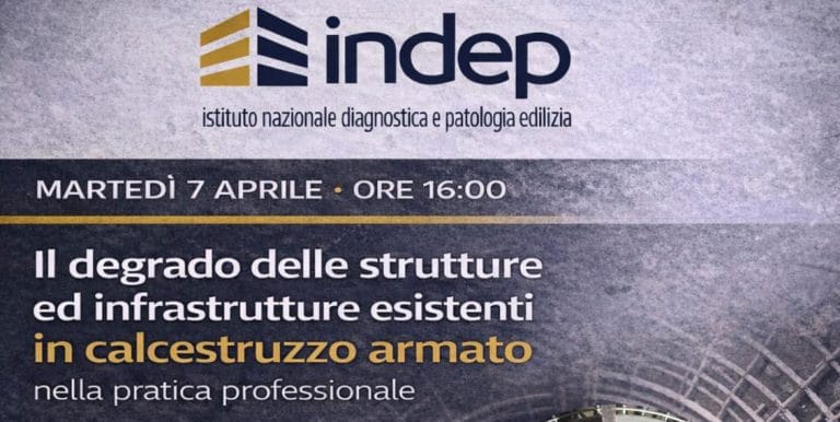 Webinar anticipato al 7 aprile: degrado delle strutture e infrastrutture in calcestruzzo armato